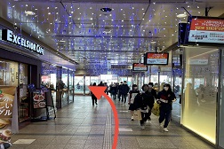 アトレ川越店 アクセス 6:【アトレ】の中をそのままお進みいただき外に出たらすぐに左にお曲がりください。