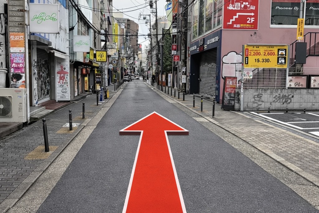 心斎橋店 アクセス 7：しばらく直進になります。