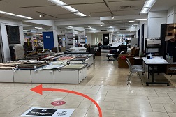 大丸京都店 アクセス 5:エレベーターを降りたら左へお進み下さい。