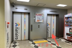 札幌大通ナナイロ店 アクセス 6:中に入って奥のエレベーターまでお進み下さい。