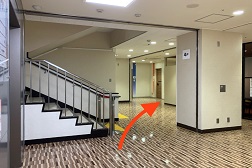 札幌大通ナナイロ店 アクセス 7:エレベーターを降りて左側、トイレの方向へお進み下さい。